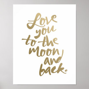 ÄLSKA DIG TILL TYPOGRAFIAFFISCHEN för MÅNEN 11x14" Poster