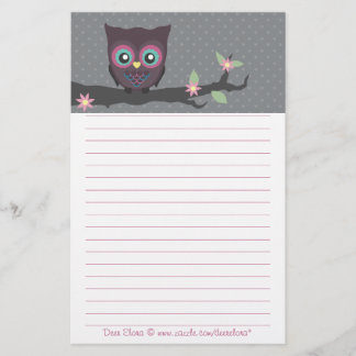 Älska dig Uggla-väg! Brevpapper