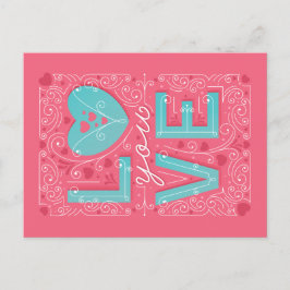 ÄLSKA DIG/valentin dagvykortet Helg Vykort