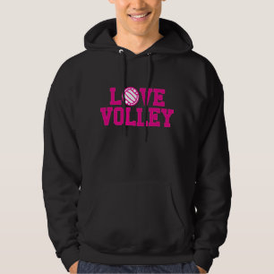 Älska din Hooded tröja för volleyboll Sweatshirt Med Luva