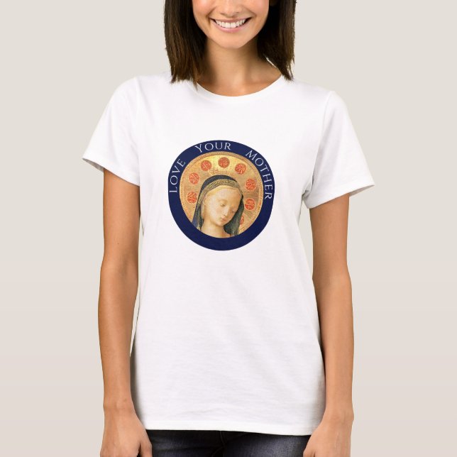 älska din välsignade morskjorta för modern mary t shirt (Framsida)