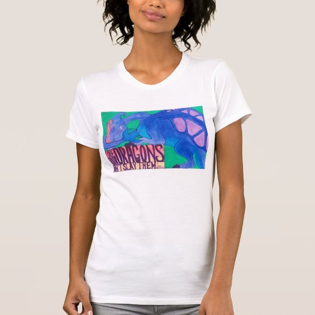 "Älska dina drake kvinna Tshirt Tee Shirt (Framsida)