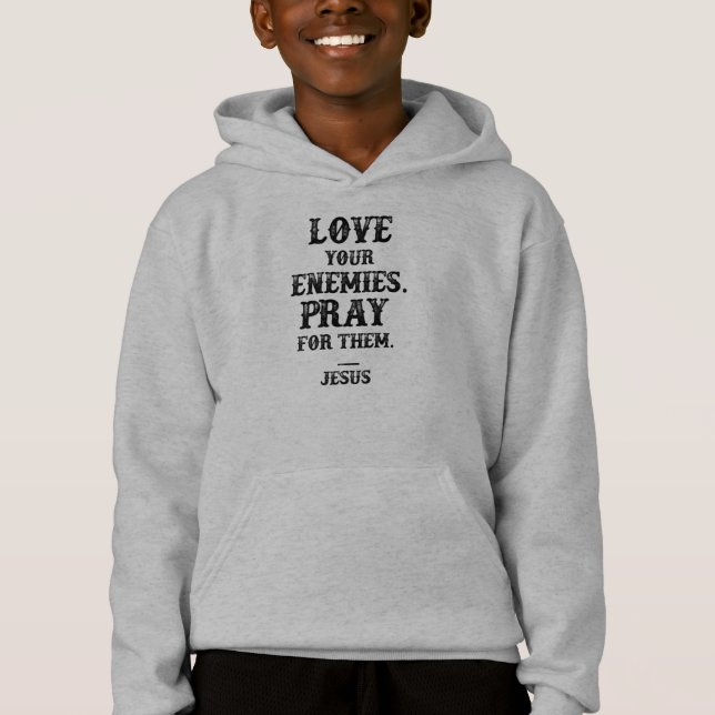 Älska dina fiender Bibelvers Jesus-citat T Shirt (Framsida)