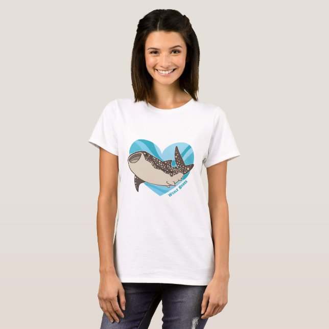 Älska dina valhajar t-shirt (Hel framsida)