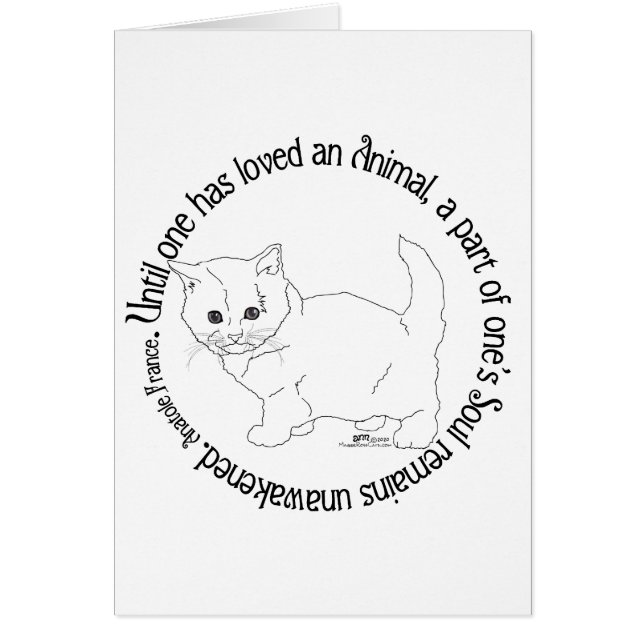 Älska en katt hälsningskort (Framsidan)