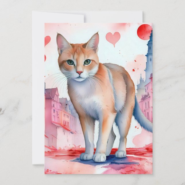 Älska en katt  julkort (Framsida)