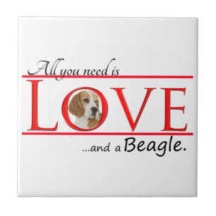 Älska en keramisk Beagle belägger med tegel Kakelplatta