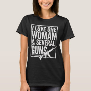 Älska En Kvinna Flera Vapen Make Rolig på Ryggen T Shirt
