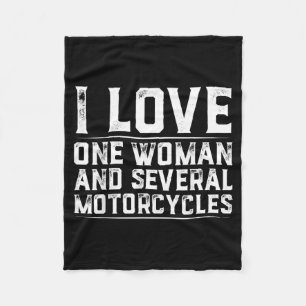 Älska en kvinna och flera motorcyklar motorcykel fleecefilt