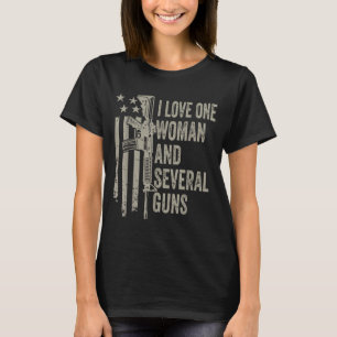 Älska en kvinna och flera vapen, rolig pappa och m t shirt