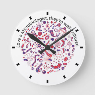 Älska en Microbiologist Rund Klocka