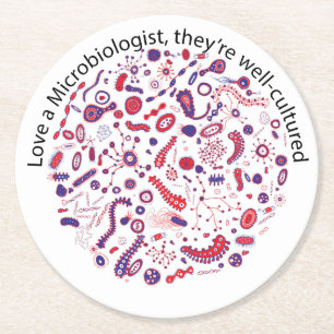 Älska en Microbiologist Underlägg Papper Rund