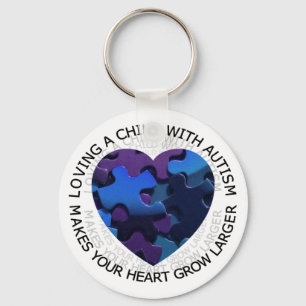 Älska ett barn med autismkeychain nyckelring