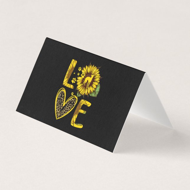 Älska Greyhound Sunflower Som Present Till Hundäga Kort (Framsida)