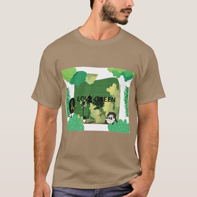 ÄLSKA GRÖNT T SHIRT (Framsida)
