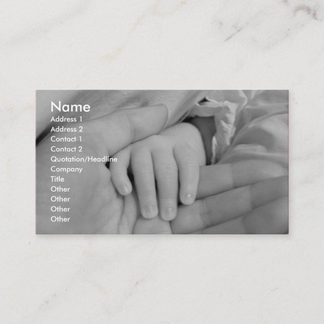 Älska händerbarnomsorgvisitkorten visitkort (Framsida)