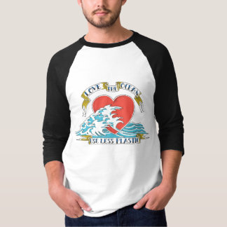Älska hav, använd mindre plast- t-shirt