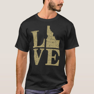 Älska Idaho Distressed Vintage ID Hemstolthet T Shirt