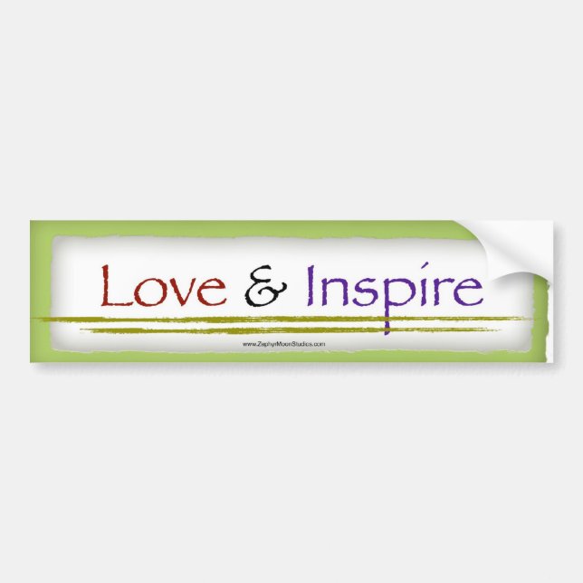 "Älska & inspirera" bildekalet Bildekal (Framsidan)