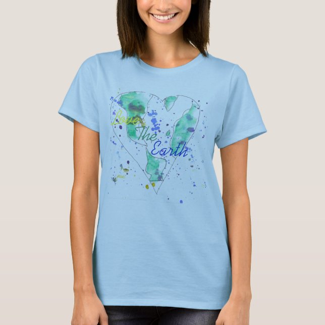 Älska jorden t-shirt (Framsida)