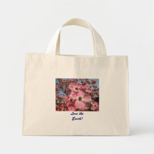 Älska Jorden! Tote bags Rosa Dogwood Blommor Mini Tygkasse