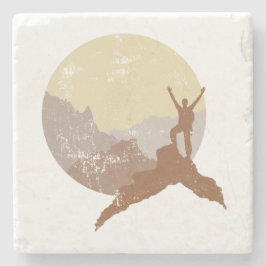 Älska livberg som fotvandrar kustfartyget stenunderlägg