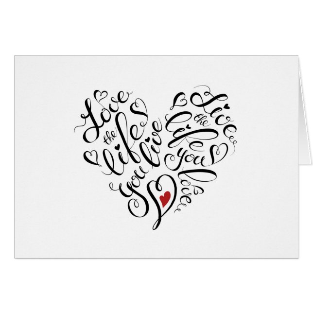 Älska livet dig direkt hälsningskort (Framsidan Horizontal)