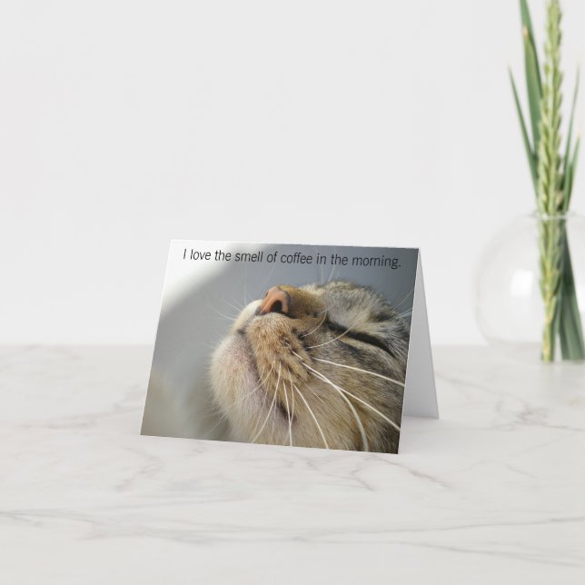 Älska lukten av kaffe i morgonen noterar kort (Framsida)