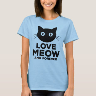 Älska Meow och evig kattälskare Modern minimalist T Shirt