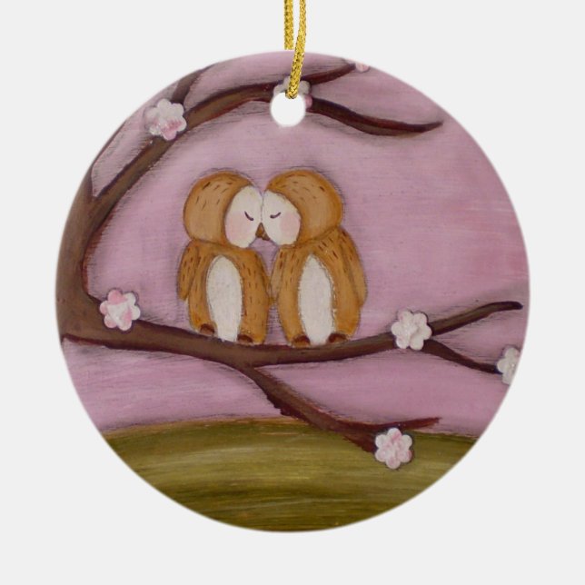 Älska mig alltid prydnaden julgransprydnad keramik (Framsidan)