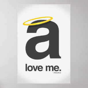 älska mig, helvetica poster