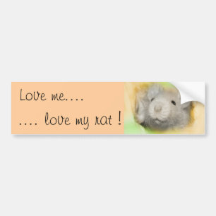 Älska mig. .love min råtta bildekal