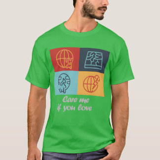 Älska mig om du bryr dig retro t shirt