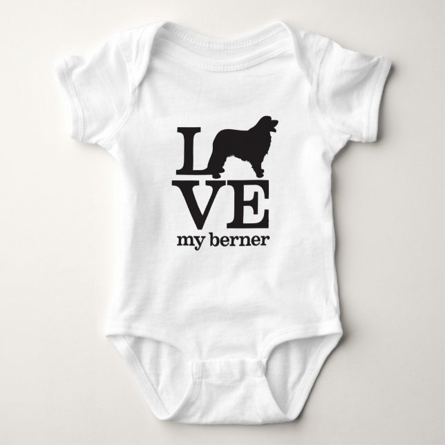Älska min Bernese berghund Tee Shirt (Framsida)
