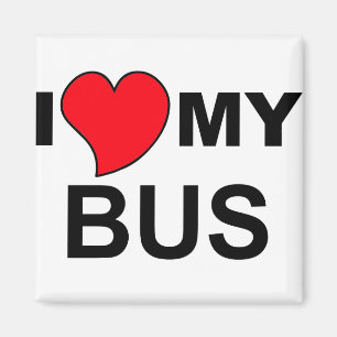 Älska min bussmagnet magnet