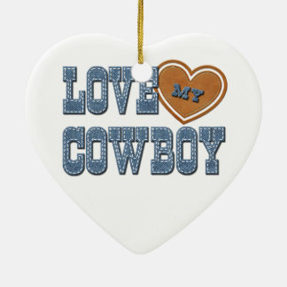 Älska min Cowboy Julgransprydnad Keramik