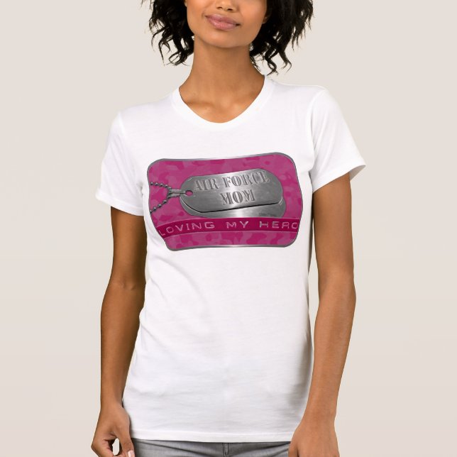 Älska min hjälteflygvapenmamma t-shirt (Framsida)