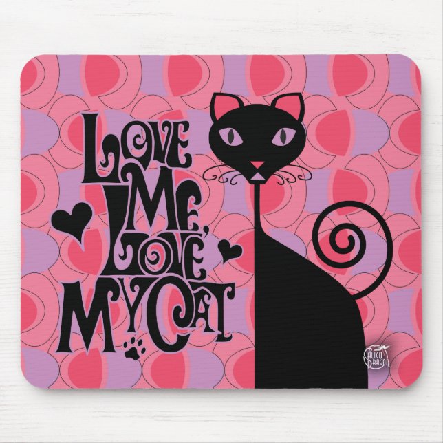 Älska min kattmousepad musmatta (Framsidan)