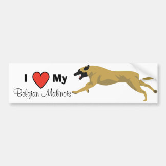 Älska min Malinois Bildekal