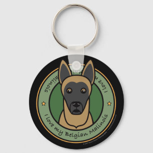Älska min Malinois Nyckelring