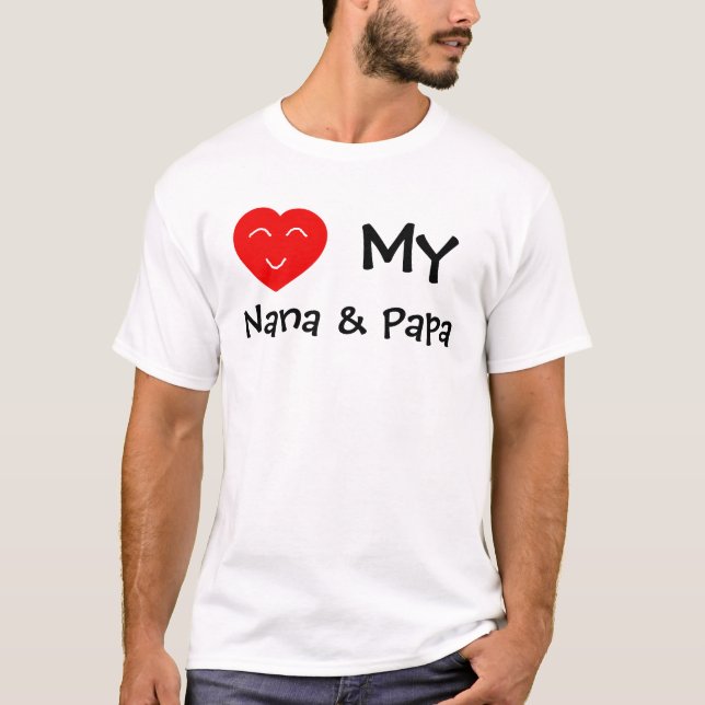 Älska min Nana & pappa Tee (Framsida)