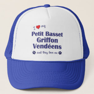 Älska min Petit Basset Griffon Vendeens (mång- Truckerkeps