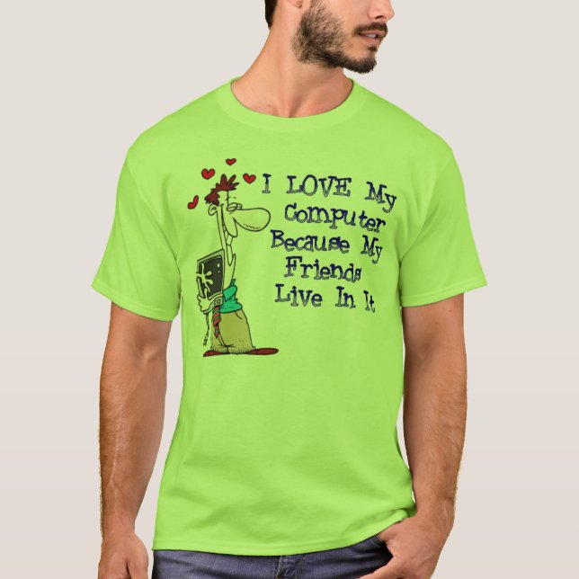 Älska min Puter T-shirt (Framsida)