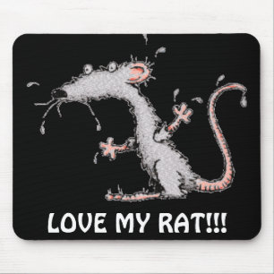 ÄLSKA MIN RÅTTA!!! MOUSEPAD - GULLIGT!!! MUSMATTA