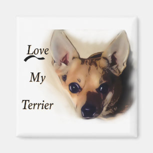 Älska min terriermagnet magnet