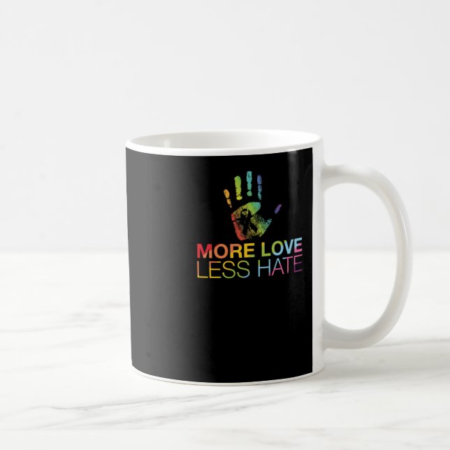 Älska Mindre Hat  Kaffemugg (Höger)