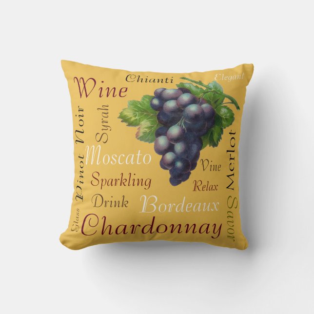 Älska mitt vin kudde (Framsida)