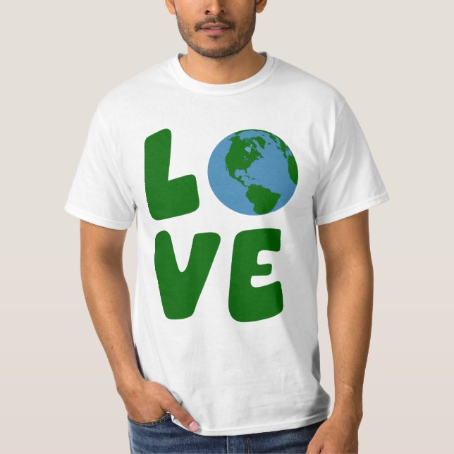 Älska morjordplanet tee shirt (Framsida)