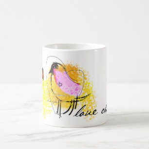 "Älska muggen för klassikern för chick" vit 11o Kaffemugg