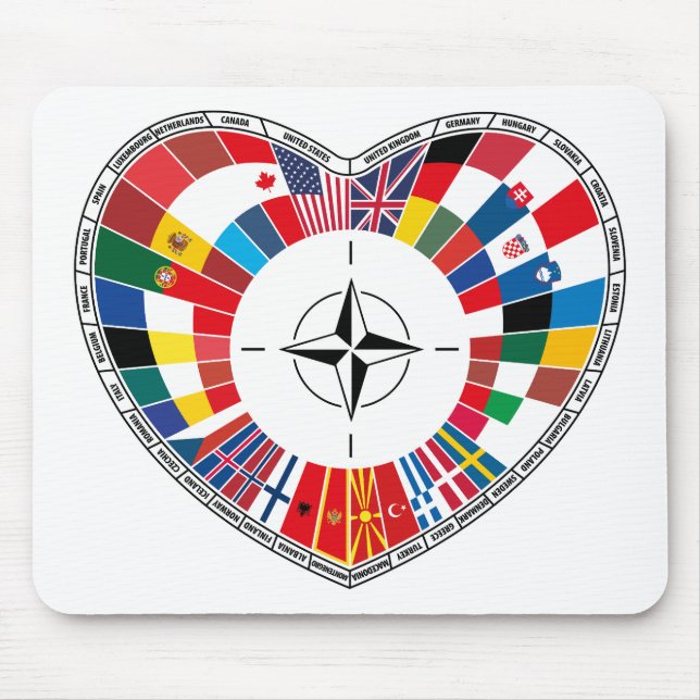 Älska NATO-länder, med NATO Musmatta (Framsidan)